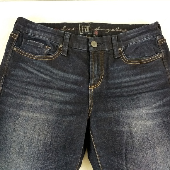 ! iT LOS ANGELES WOMENS BLUE JEANS INDIGO 29 X 29 Mid Rise - Picture 4 of 8